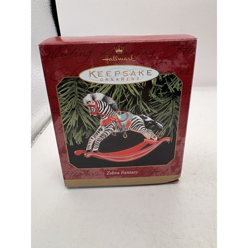 Hallmark Keepsake Ornament Zebra Fantasy 1999 w/Box